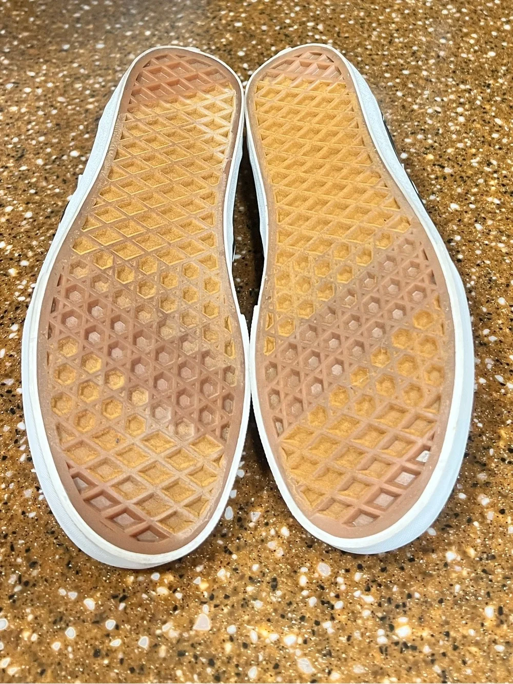 Vans Black Canvas Slip-On Shoes with White Sole